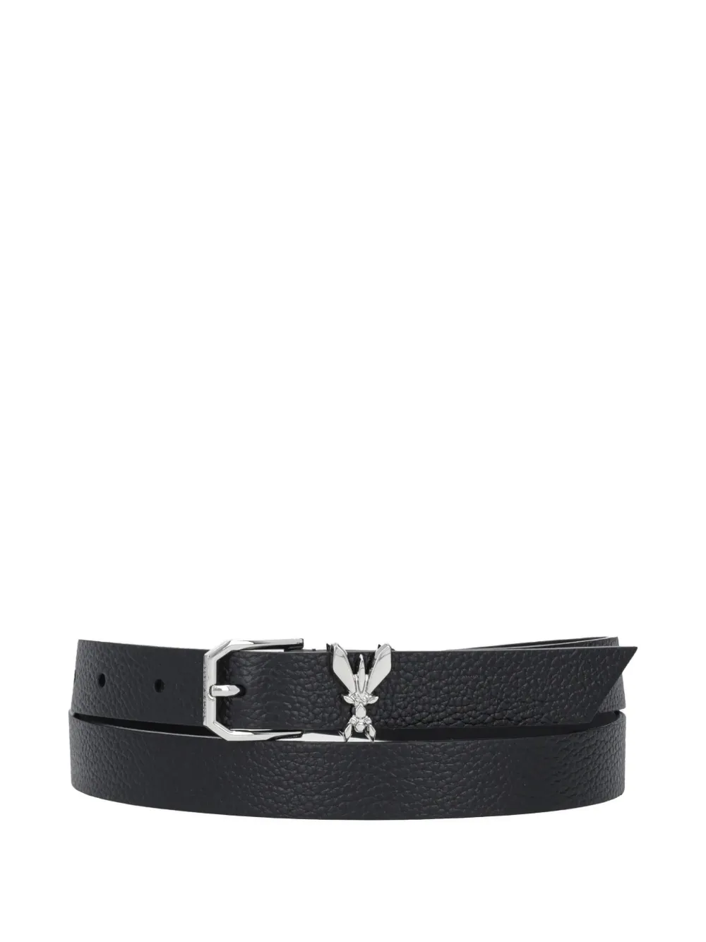 Patrizia Pepe Fly Buckle Belt In Black