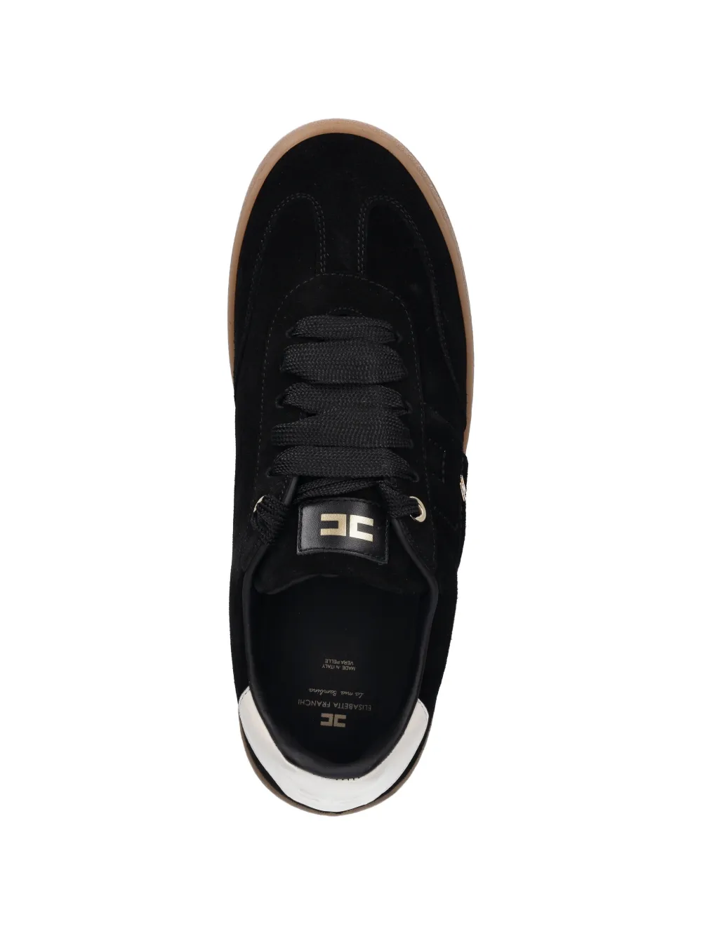 Elisabetta Franchi La Mia Bambina Leren sneakers Zwart