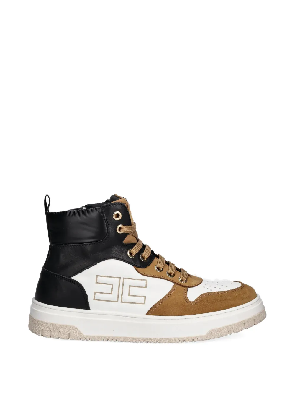 Elisabetta Franchi La Mia Bambina leather sneakers Bruin