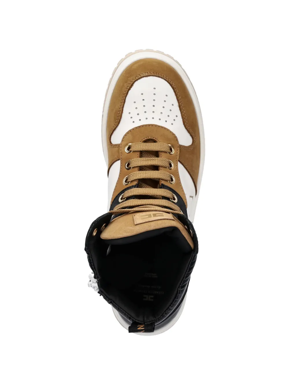 Elisabetta Franchi La Mia Bambina leather sneakers Bruin