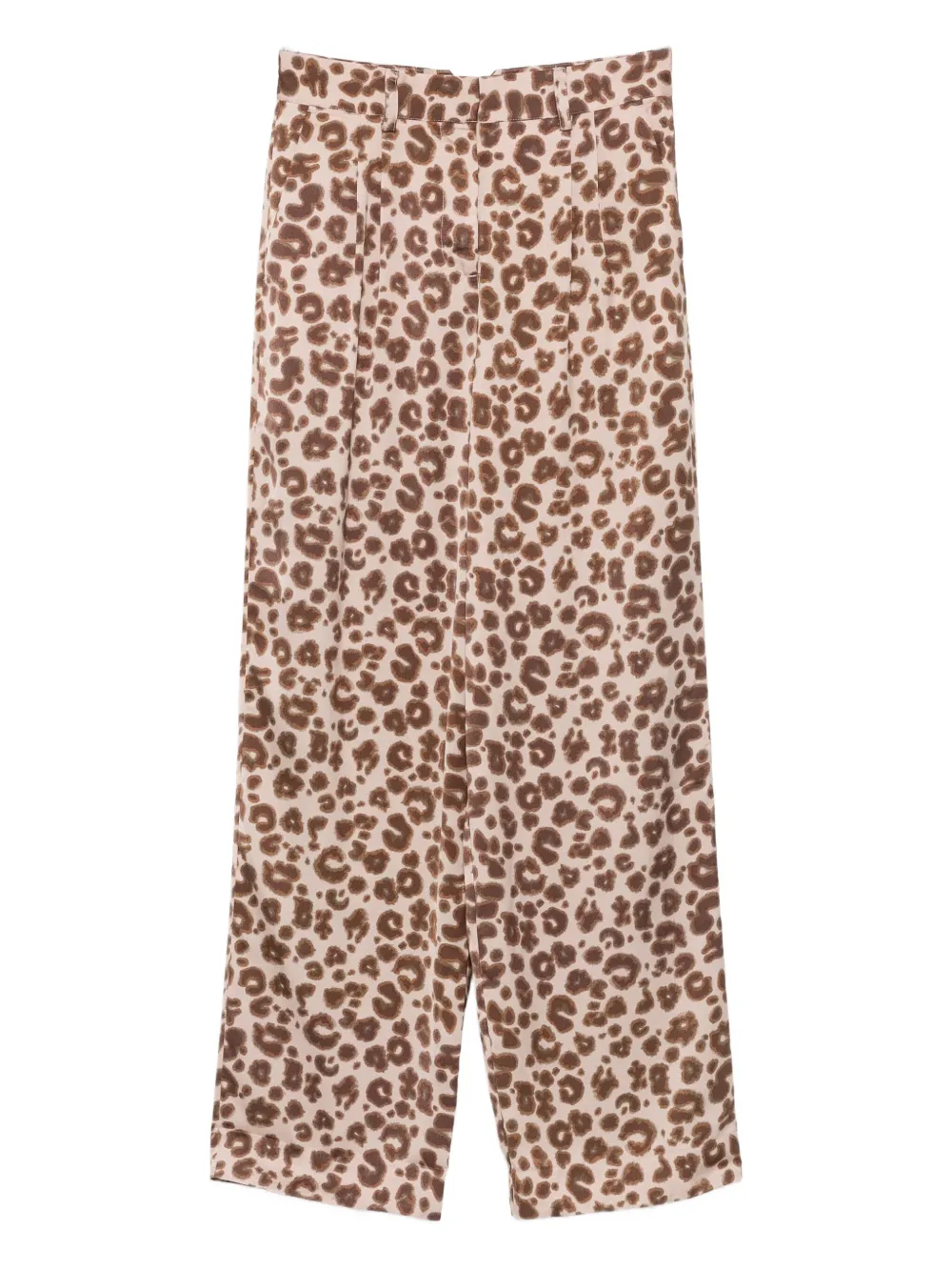 Ba&Sh Bloy geplooide palazzo broek met luipaardprint Beige
