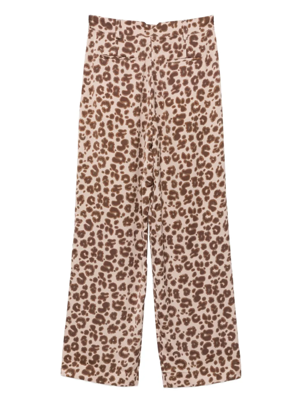 Ba&Sh Bloy geplooide palazzo broek met luipaardprint Beige