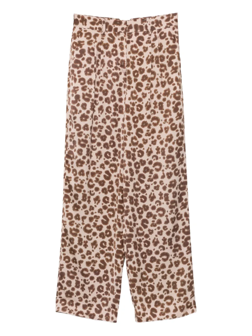 Ba&Sh Bloy geplooide palazzo broek met luipaardprint Beige