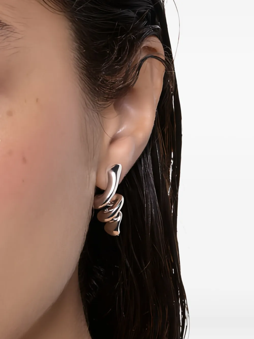 Maria Black coil silver earrings - Zilver