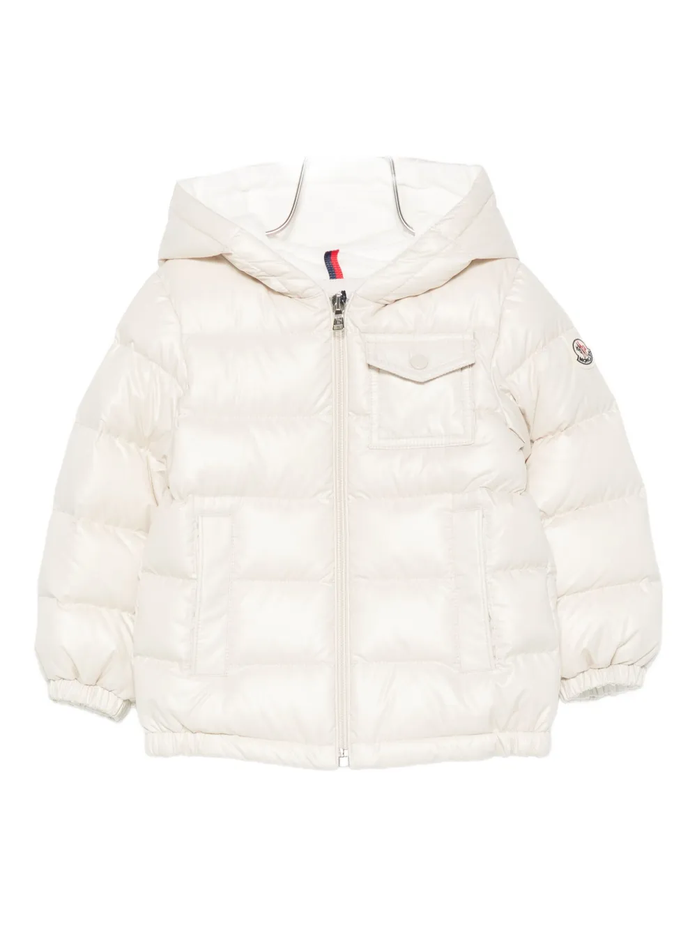 Moncler Enfant hooded padded jacket Beige