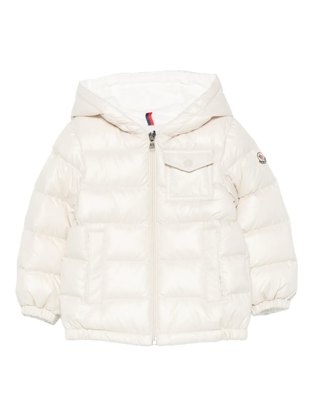 Moncler Enfant hooded padded jacket Beige