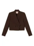 TWINSET double-breasted cropped blazer - Brown