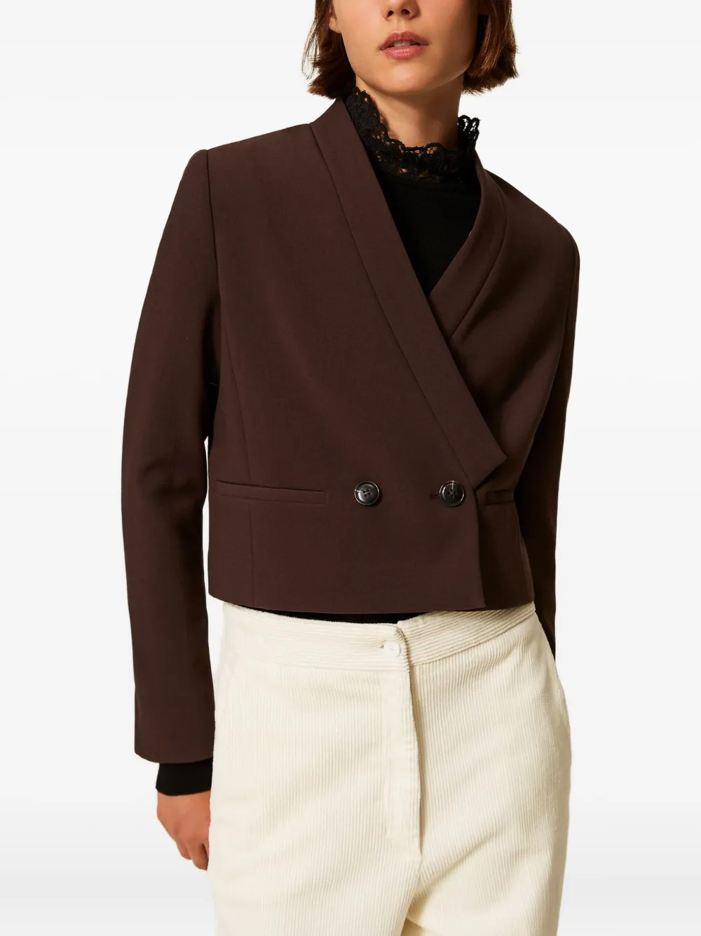 TWINSET double-breasted cropped blazer | Blazers | Image 2