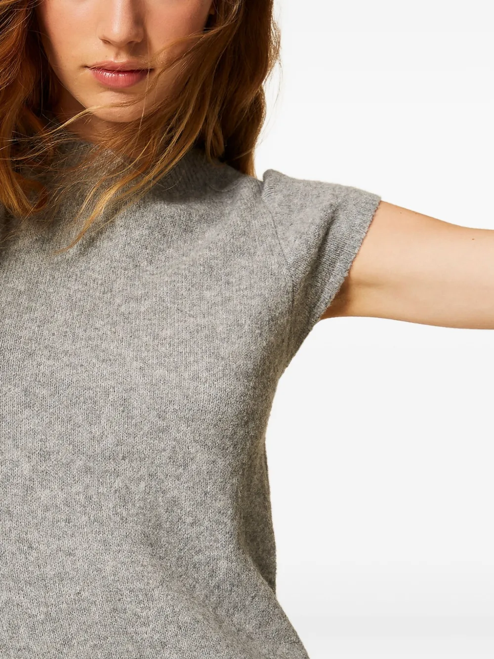 TWINSET Midi-jurk met afneembare mouwen Grijs