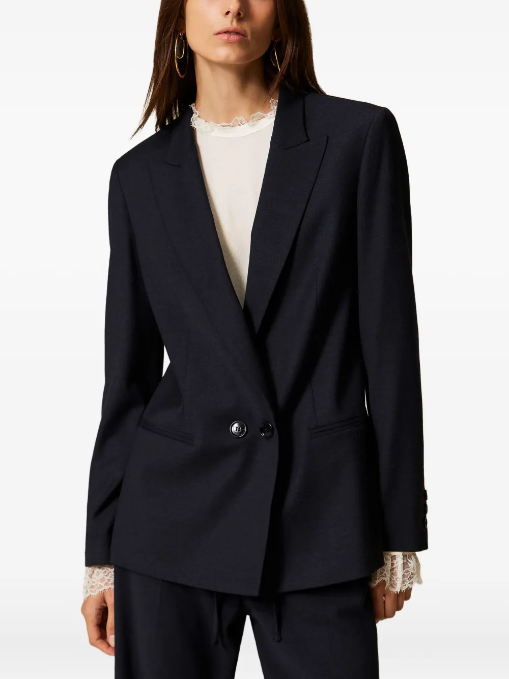 TWINSET Blazer met dubbele rij knopen Blauw