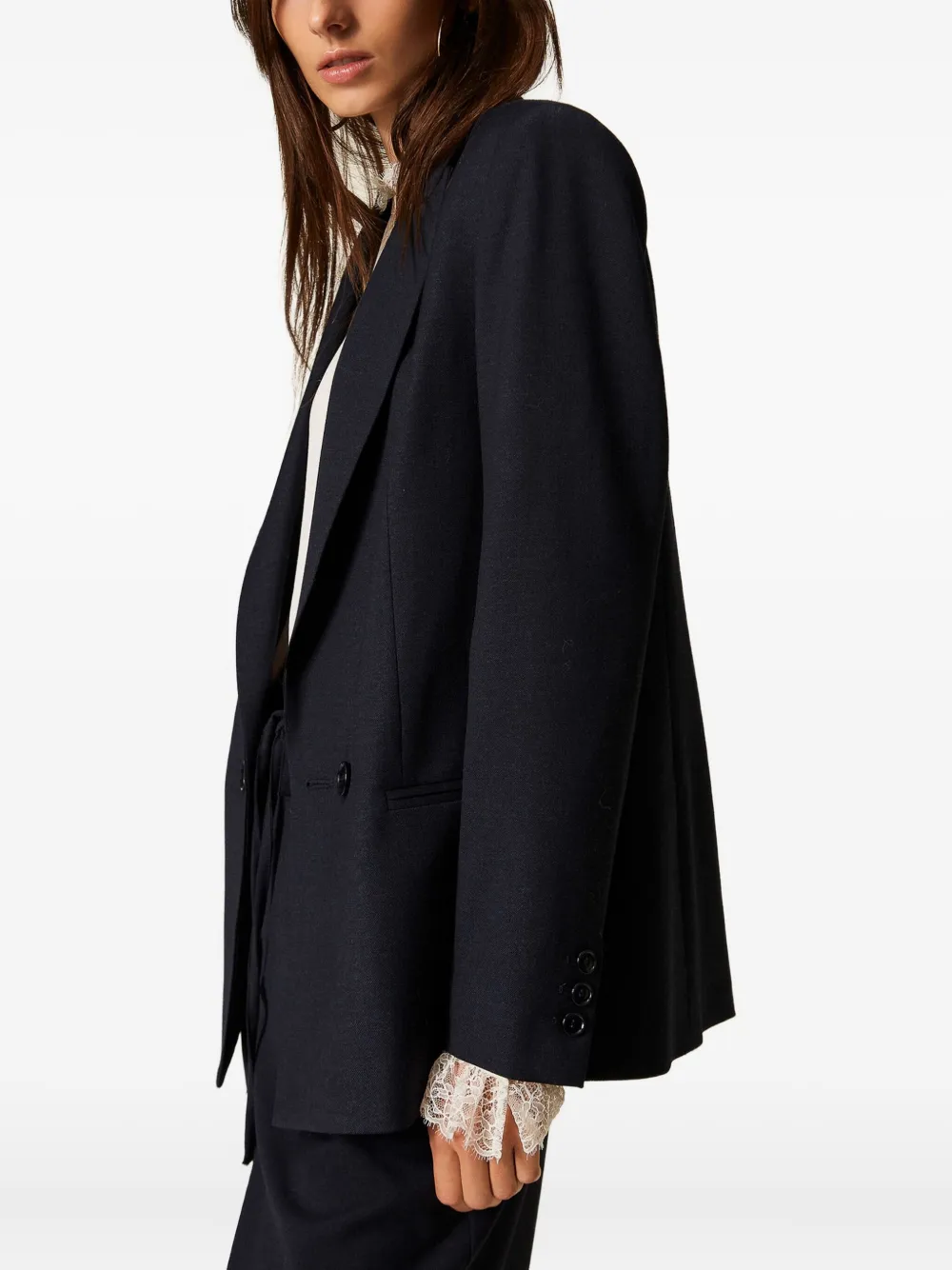 TWINSET Blazer met dubbele rij knopen Blauw