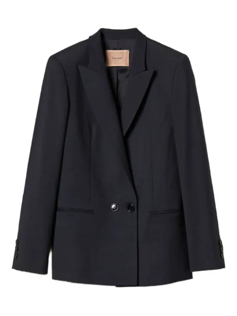 TWINSET double-breasted wool-blend blazer