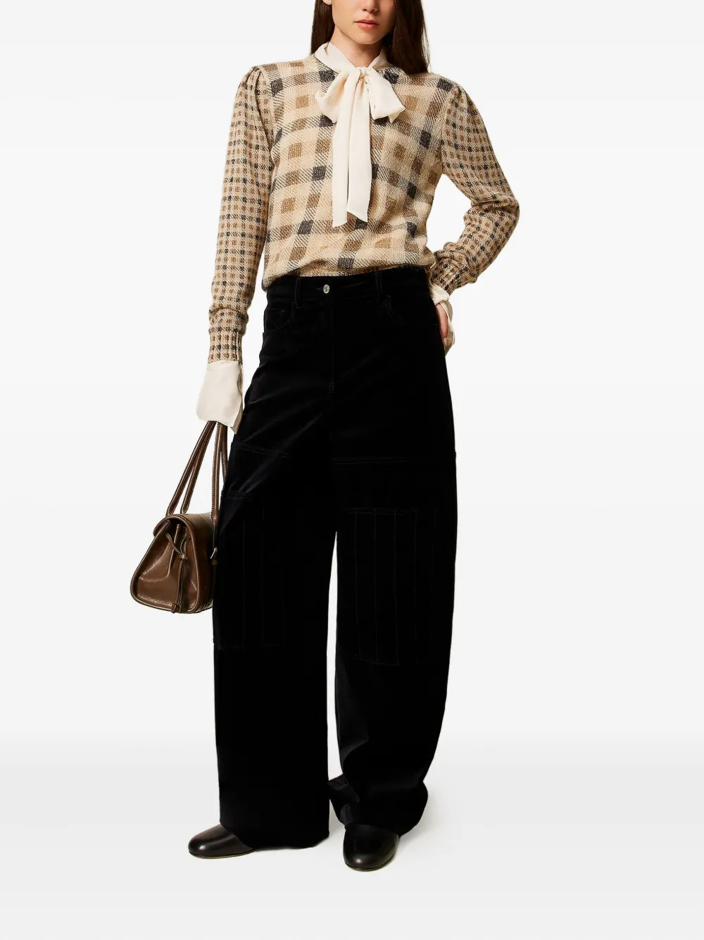 TWINSET Fluwelen broek - Zwart