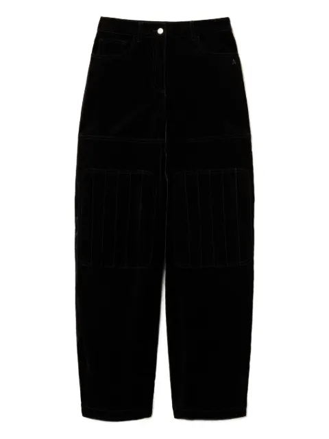 TWINSET pantalones de terciopelo capitonados