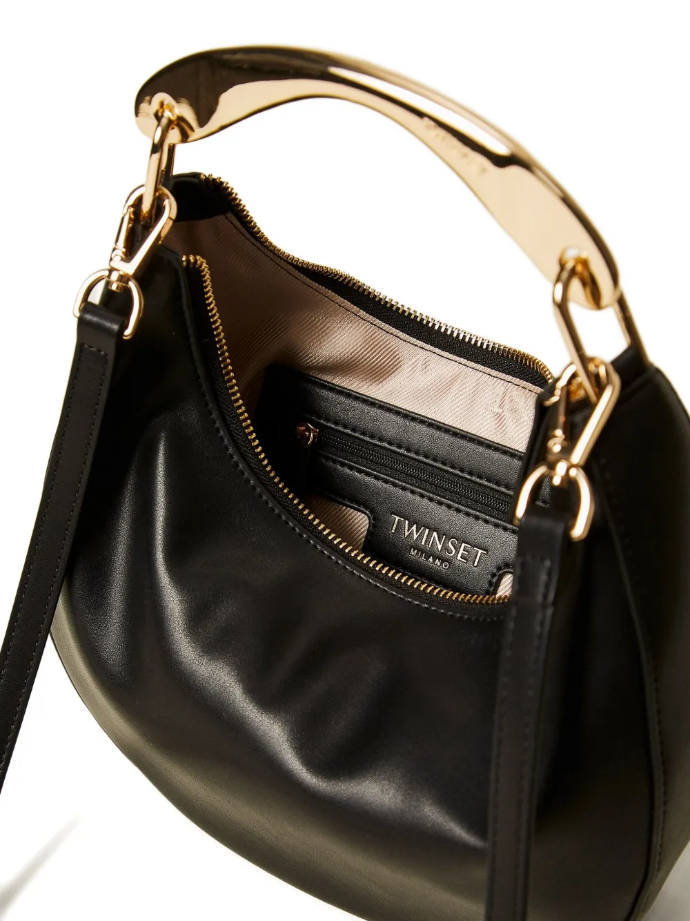 Twinset Zip-fastening Tote Bag In Black