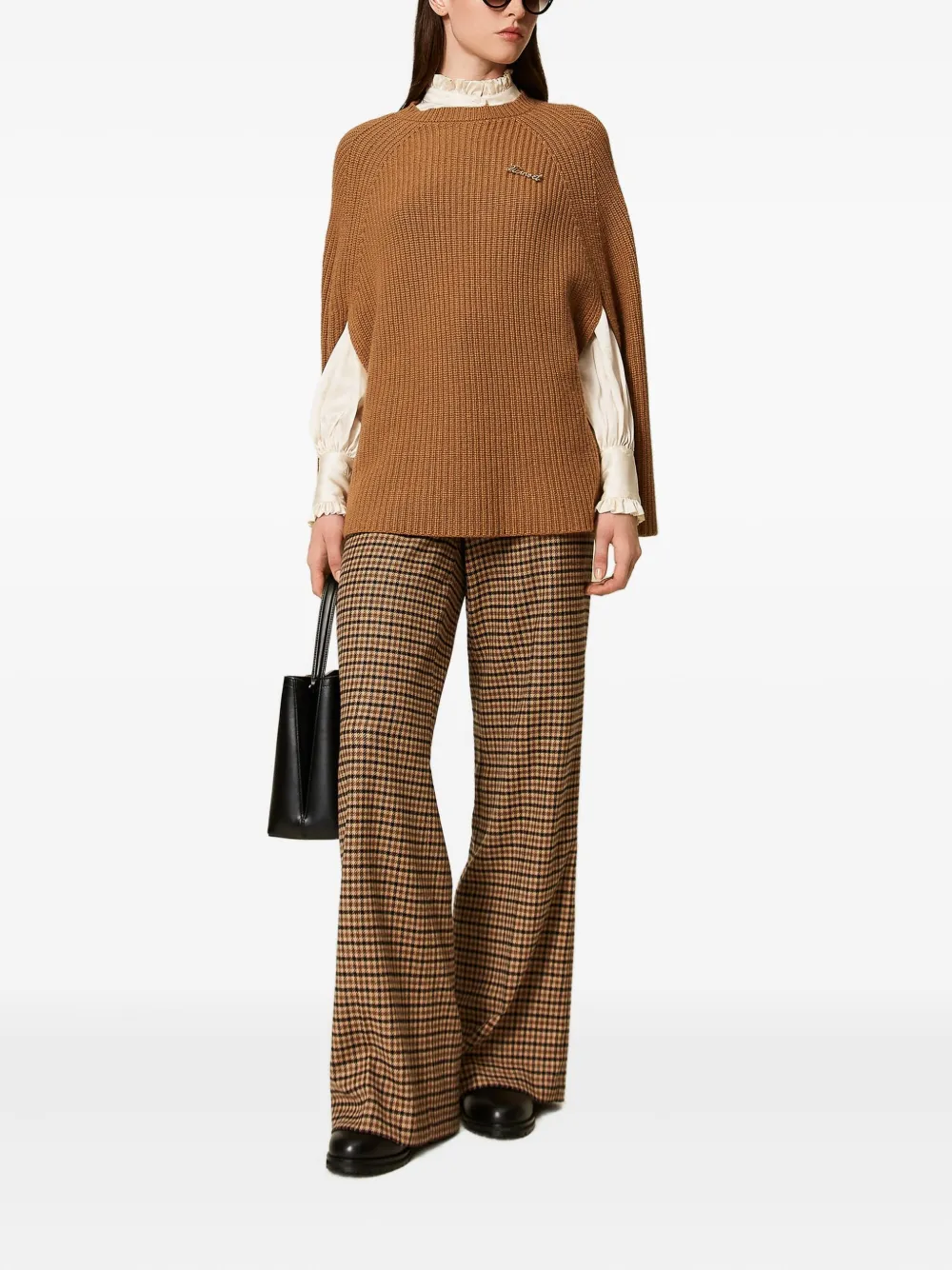 TWINSET ribbed jewel-embellished cape | Capes | Image 2