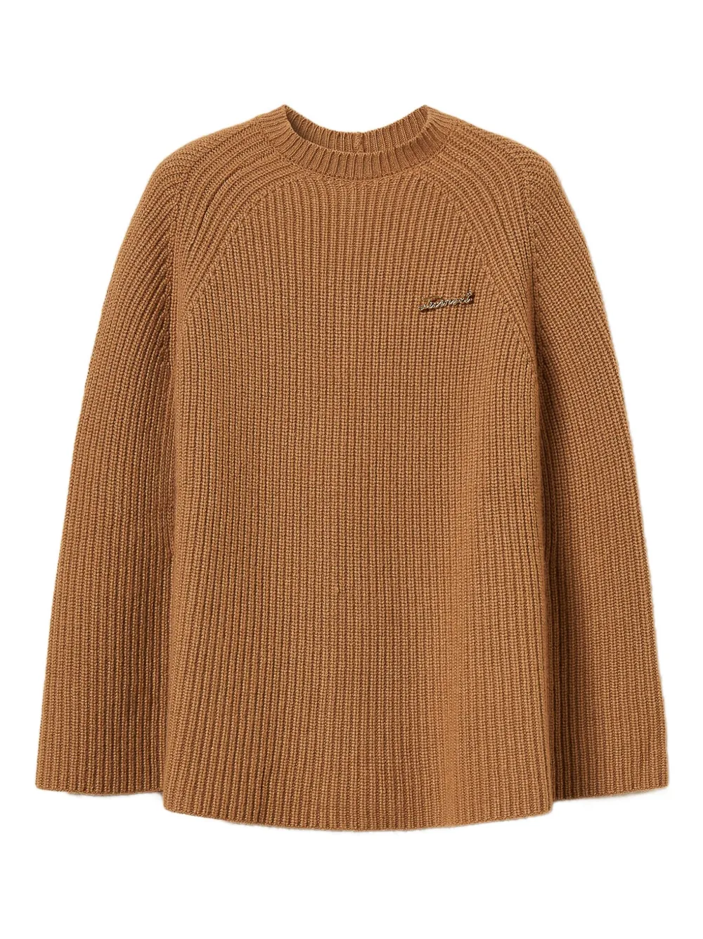 TWINSET ribbed jewel-embellished cape | Brown | Image 1