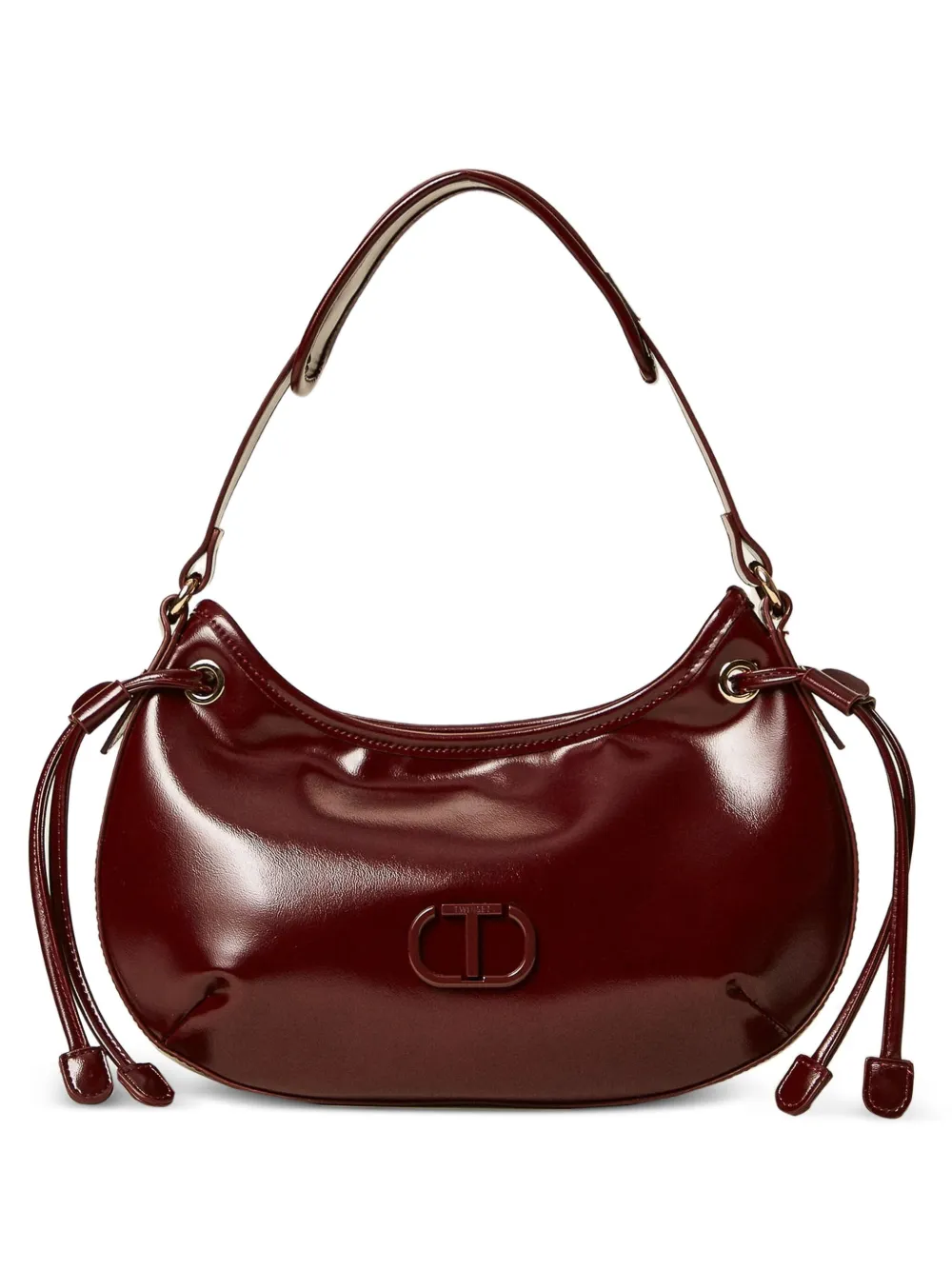 Twinset Top Handle Tassel-detail Shoulder Bag In Brown
