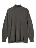 TWINSET turtleneck side-slit sweater - Grey