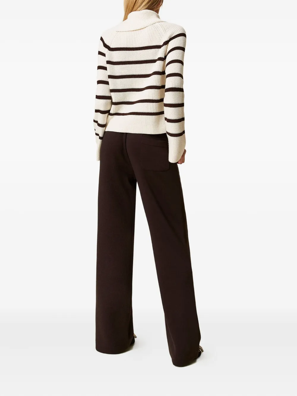 TWINSET Broek met geplooid detail Bruin