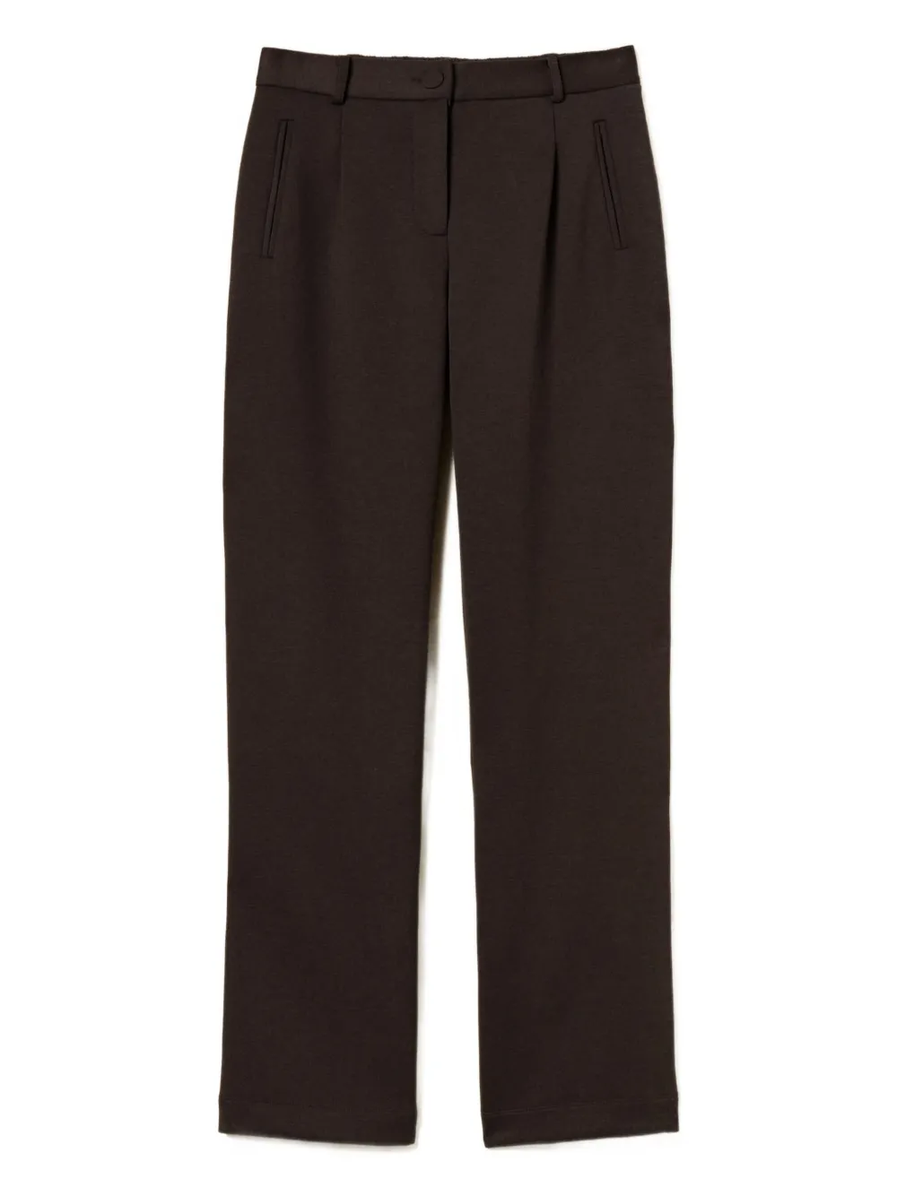 TWINSET Broek met geplooid detail Bruin