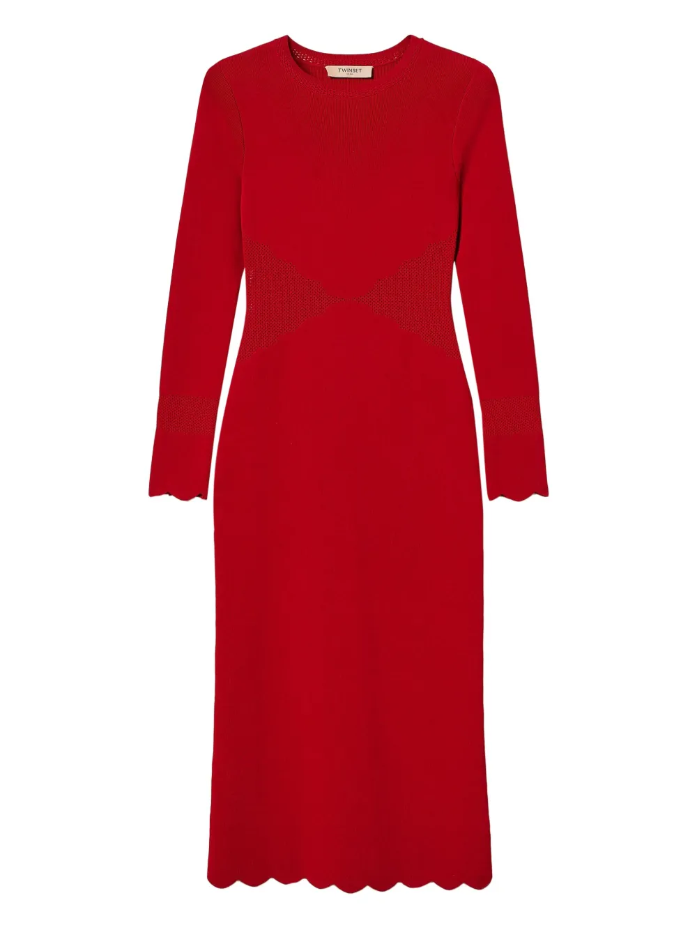 TWINSET scalloped-hem knit dress | Red | Image 1