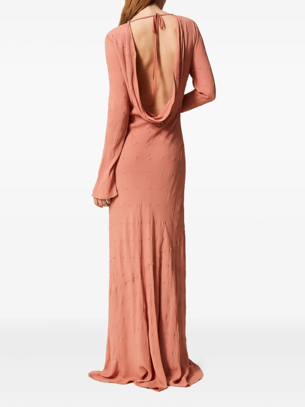 TWINSET Maxi-jurk verfraaid met kristallen Roze
