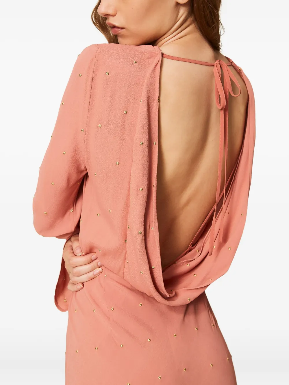 TWINSET Maxi-jurk verfraaid met kristallen Roze