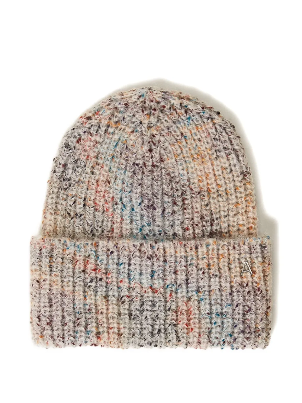 TWINSET Geribbelde muts met spikkels Beige