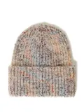 TWINSET speckled ribbed beanie - Neutrals
