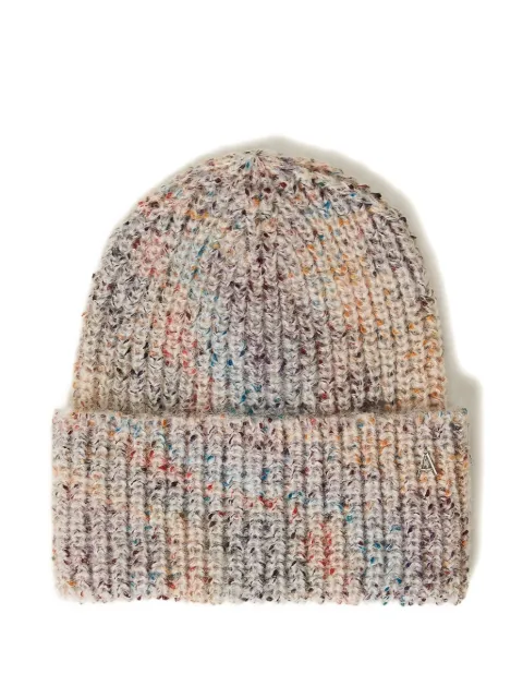 TWINSET speckled ribbed beanie