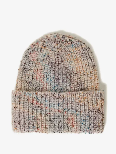 TWINSET speckled ribbed beanie