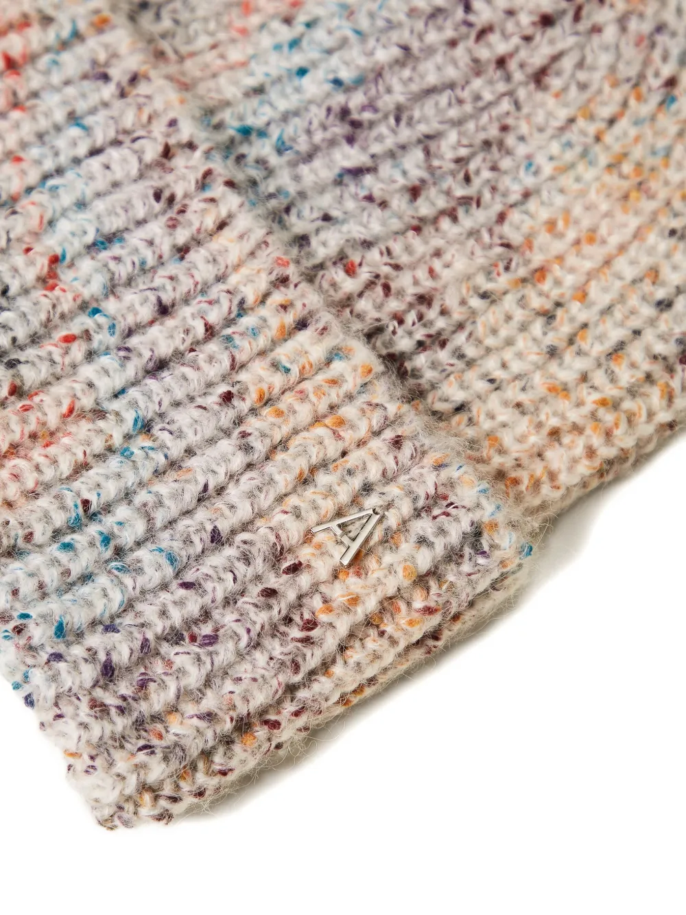 TWINSET Geribbelde muts met spikkels Beige