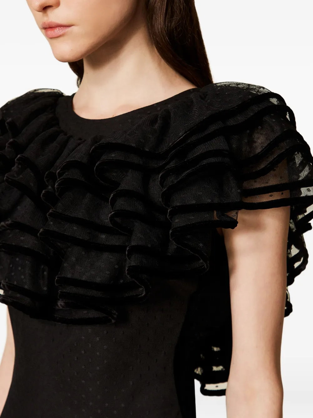 TWINSET Jurk met ruches Zwart