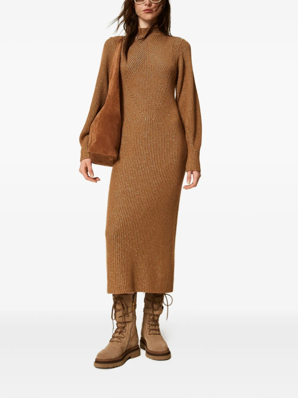 TWINSET lurex-knit ribbed dress | Day Dresses | Image 2