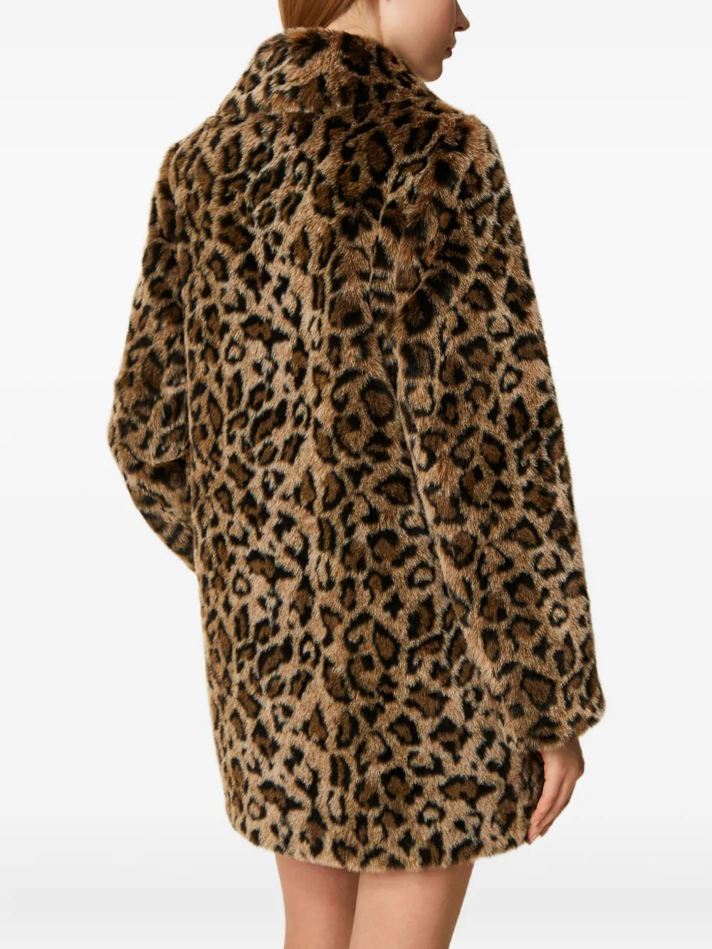 TWINSET Jas van imitatiebont Bruin