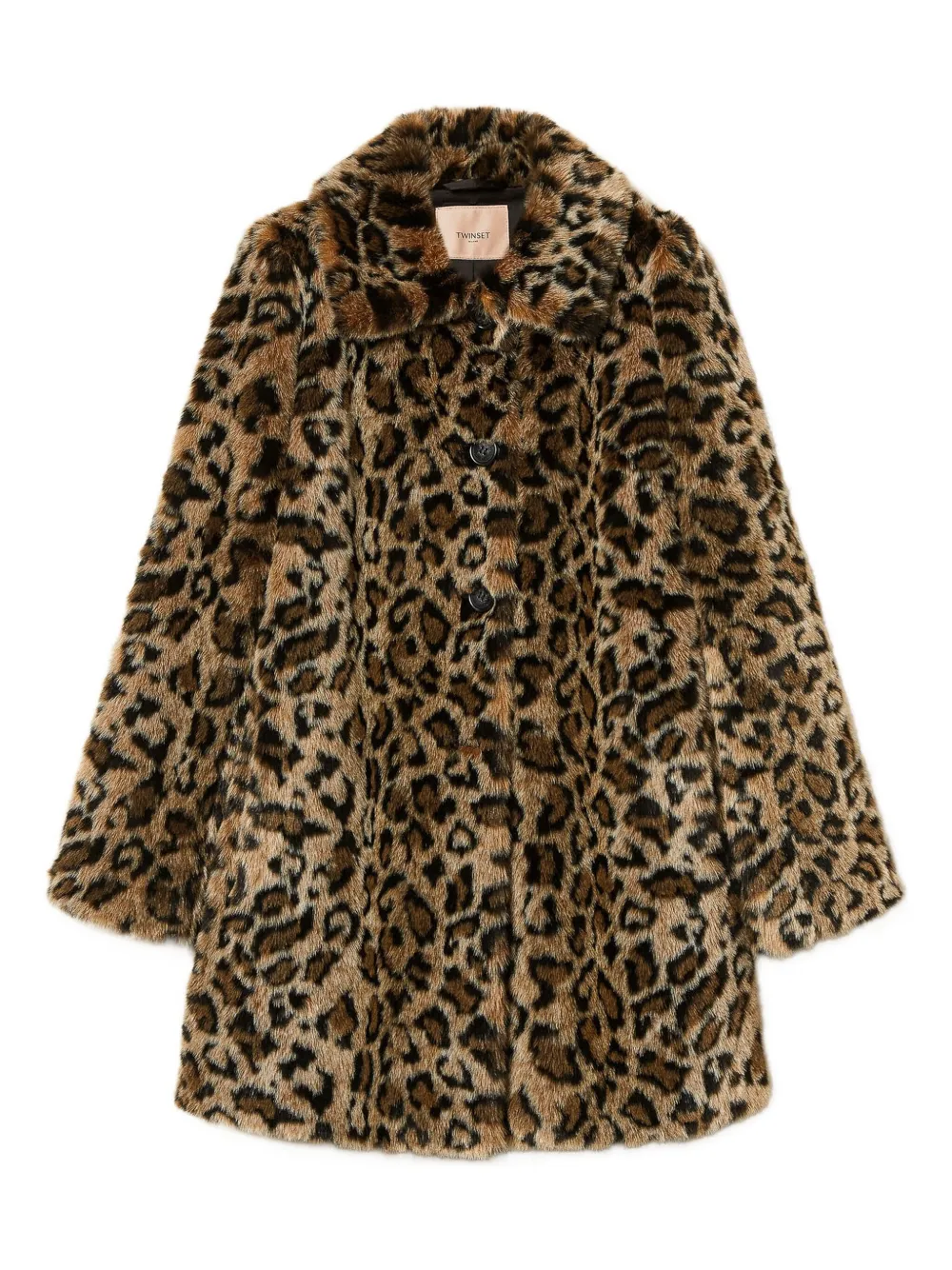 TWINSET leopard-print faux-fur coat - ブラウン TWINSET leopard-print faux-fur coat - ブラウン