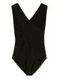 TWINSET V-neck ribbed bodysuit - Black