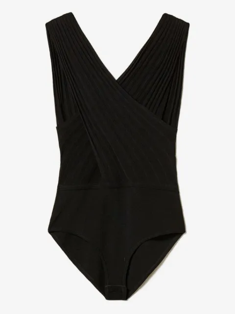 TWINSET V-neck ribbed bodysuit