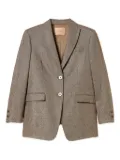 TWINSET lurex tweed blazer - Brown
