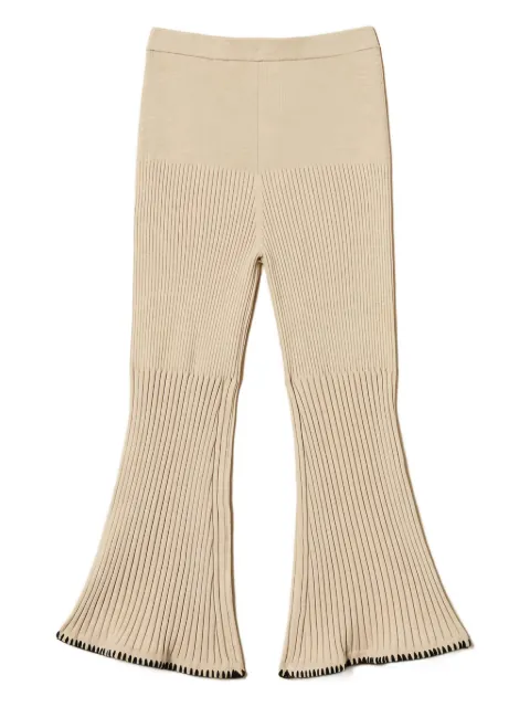 TWINSET Kids ribbed flared trousers
