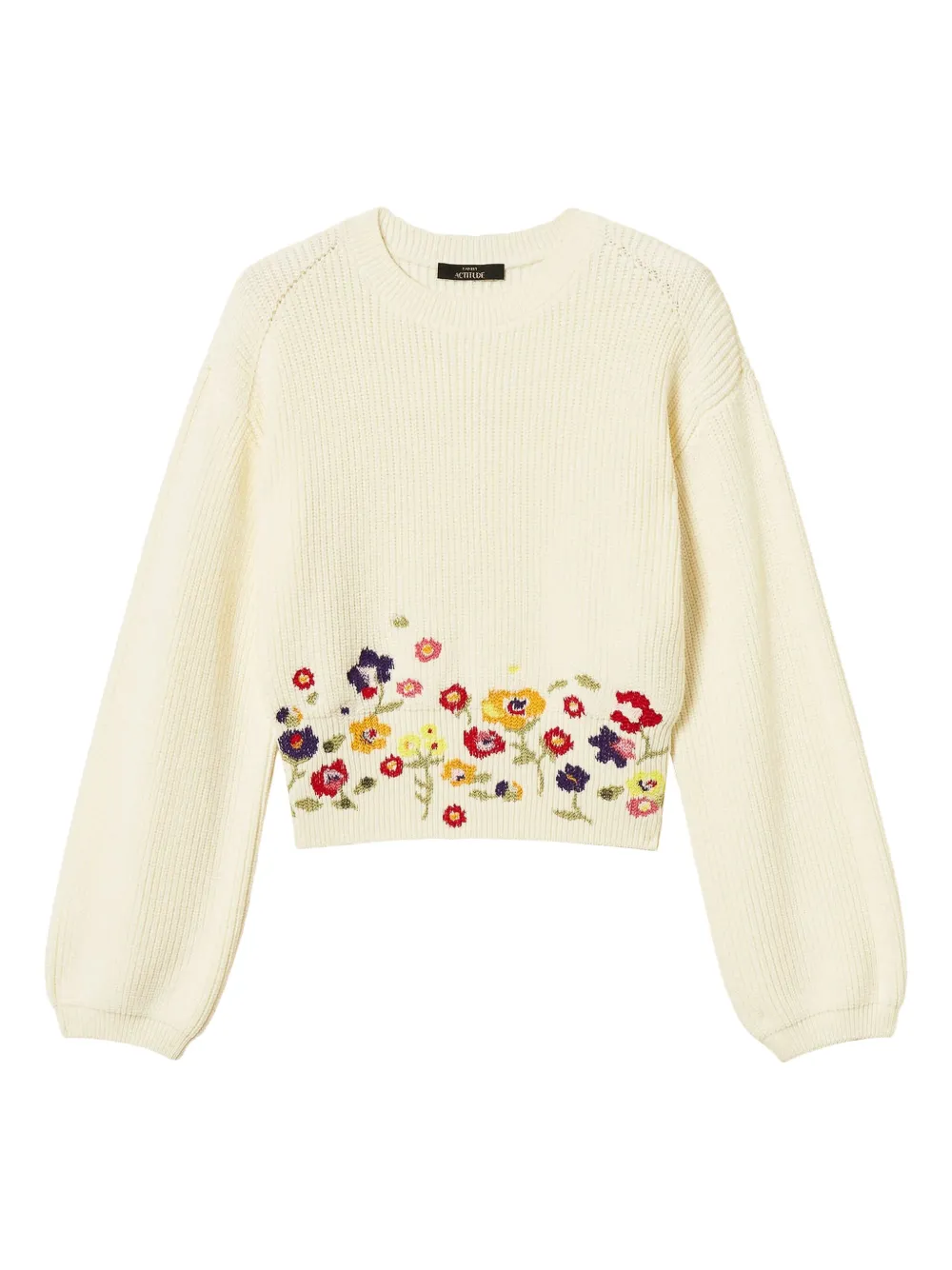 TWINSET floral-embroidered sweater | White | Image 1