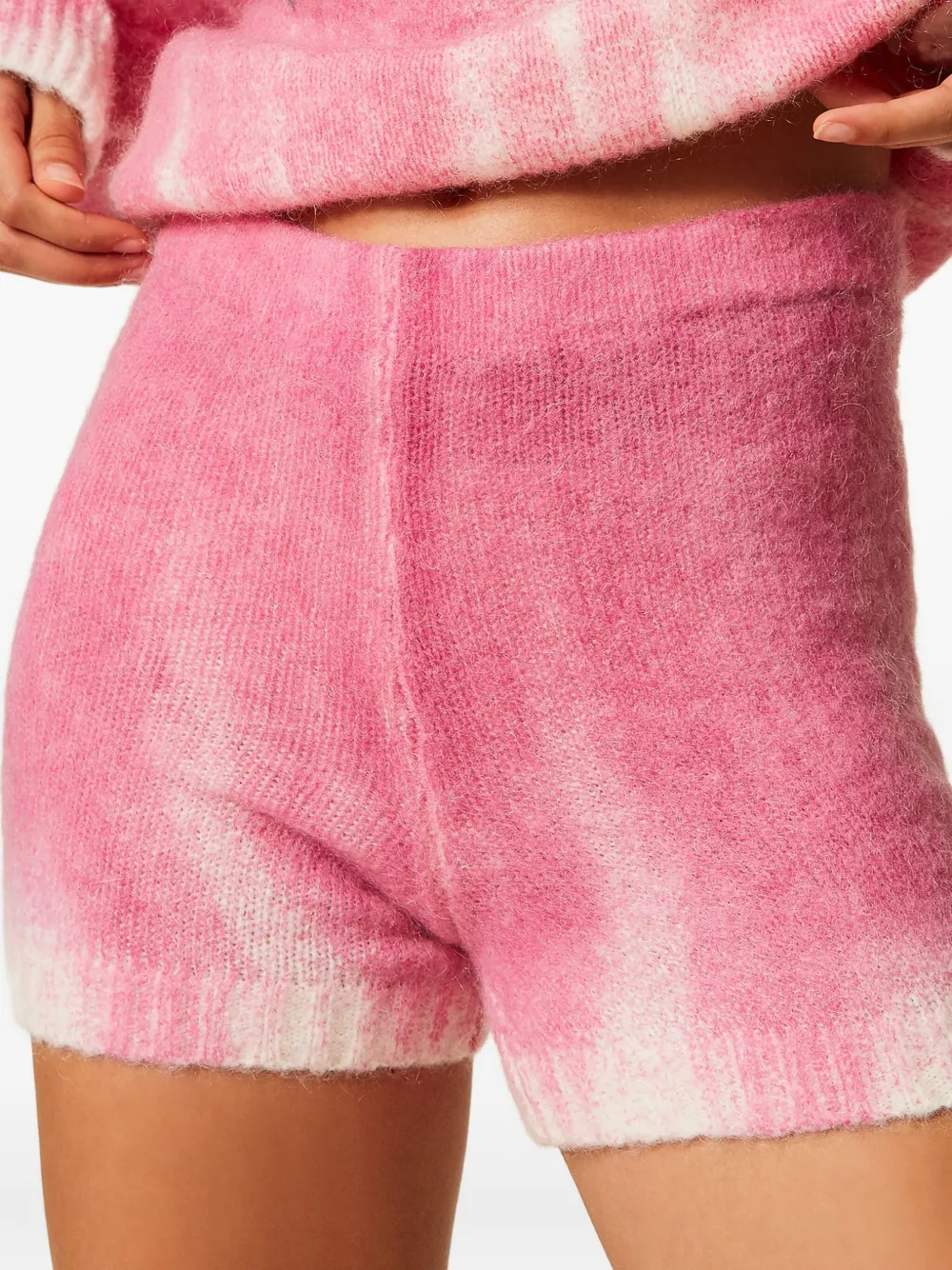 TWINSET Wollen shorts met dip-dye print Roze
