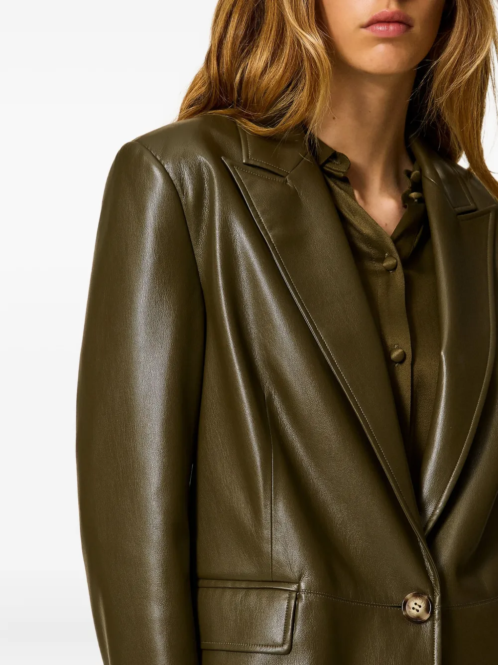 TWINSET Blazer met puntige revers en enkele knoop Groen