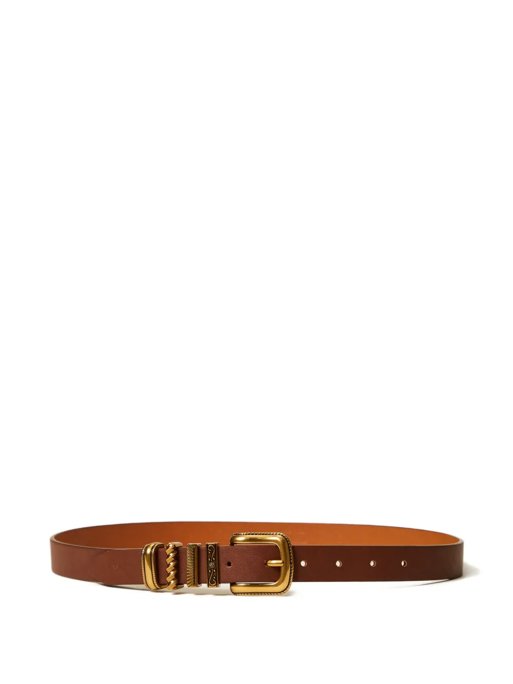 TWINSET Leren gespriem Bruin