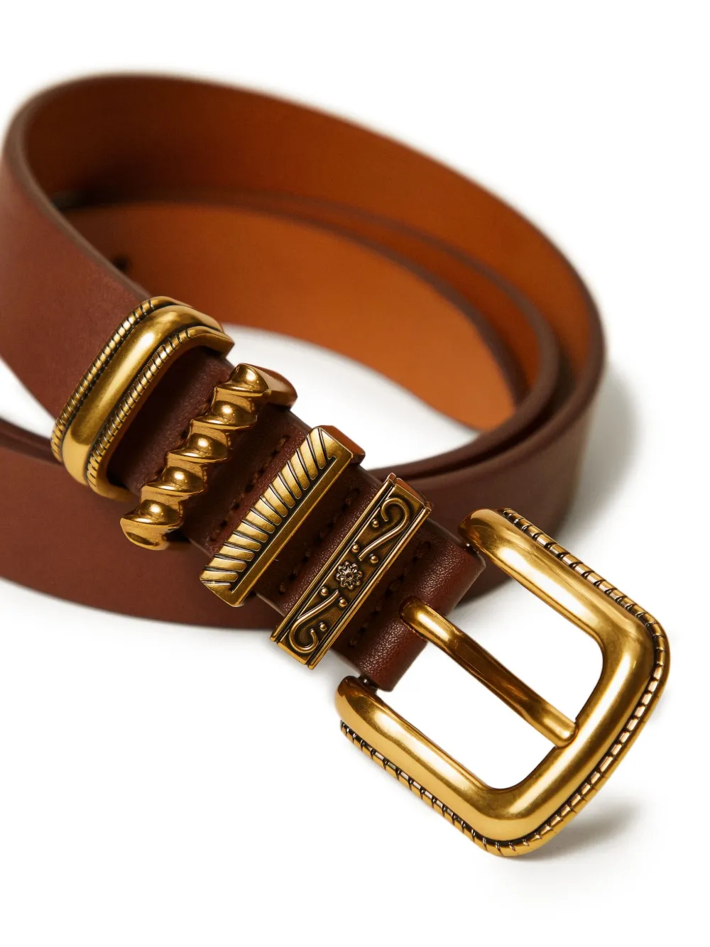 TWINSET Leren gespriem Bruin