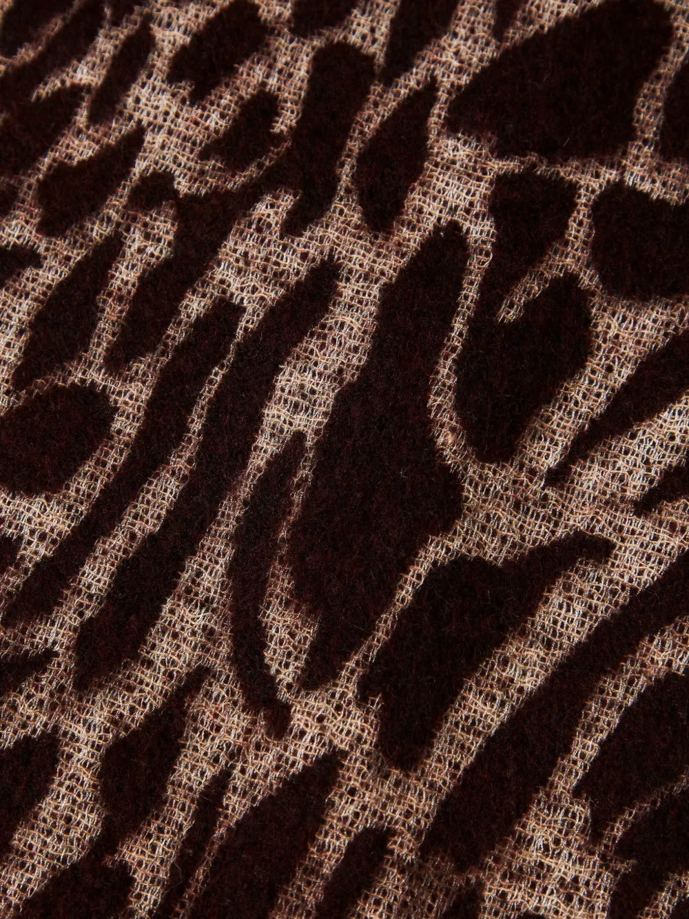 TWINSET Geweven sjaal met dierenprint - Bruin