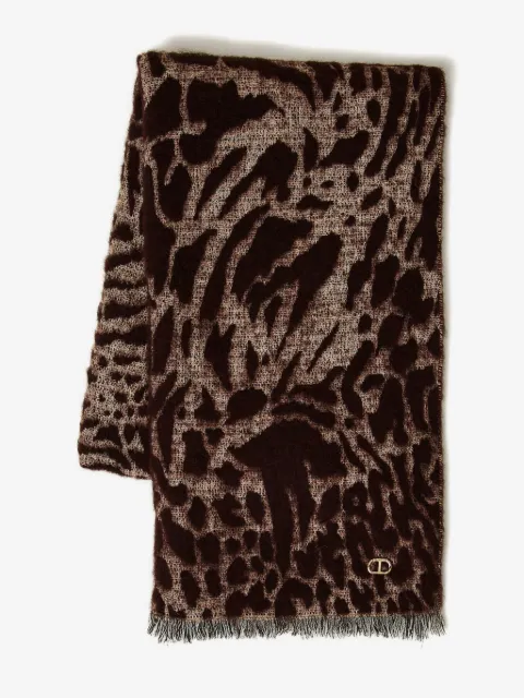 TWINSET mascada entretejida con animal print