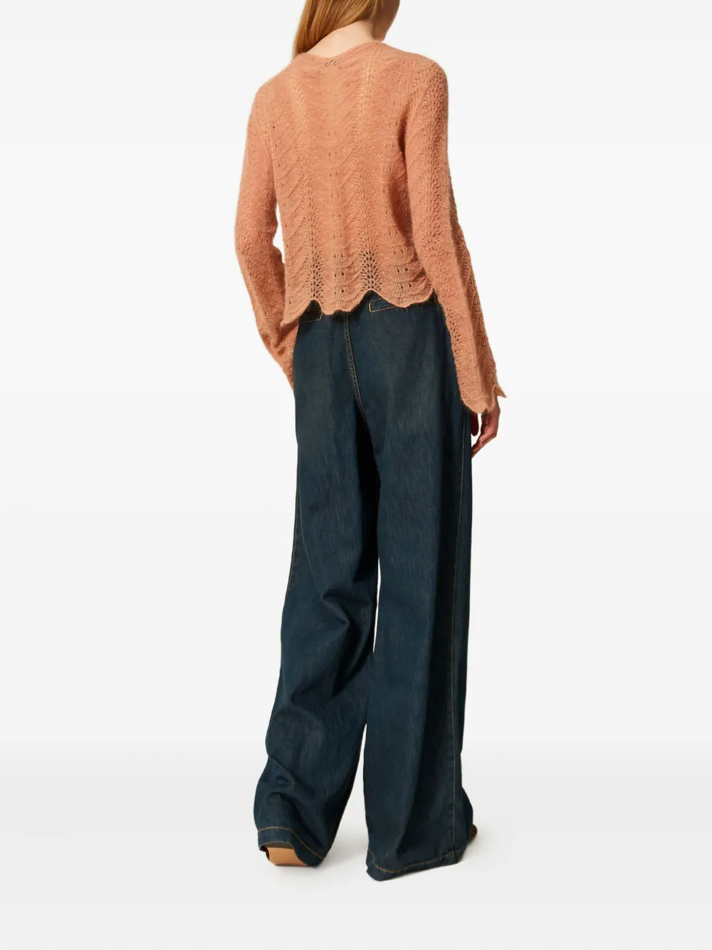 TWINSET pleat-detail jeans Blauw