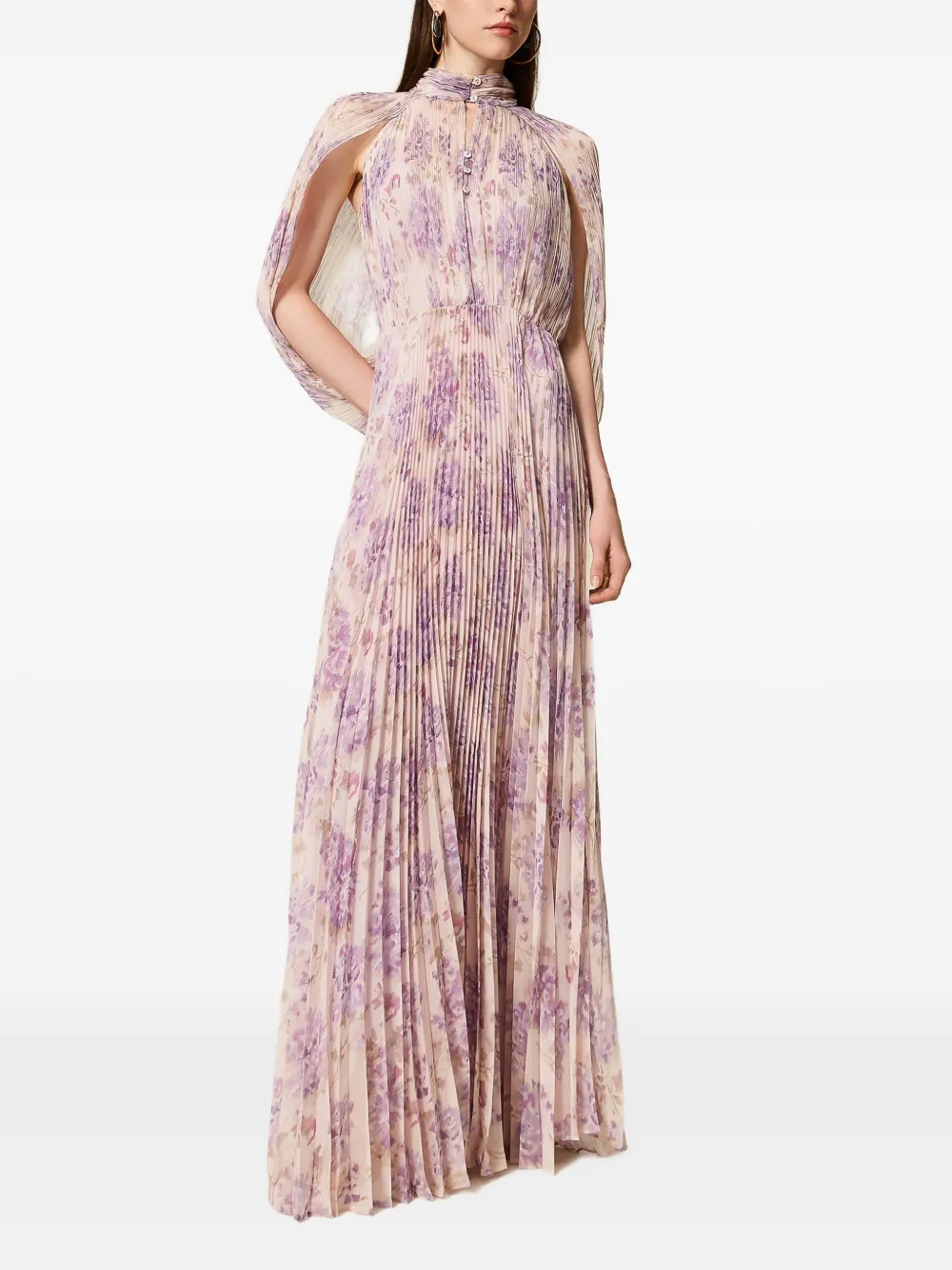 TWINSET Jurk met bloemenprint - Beige